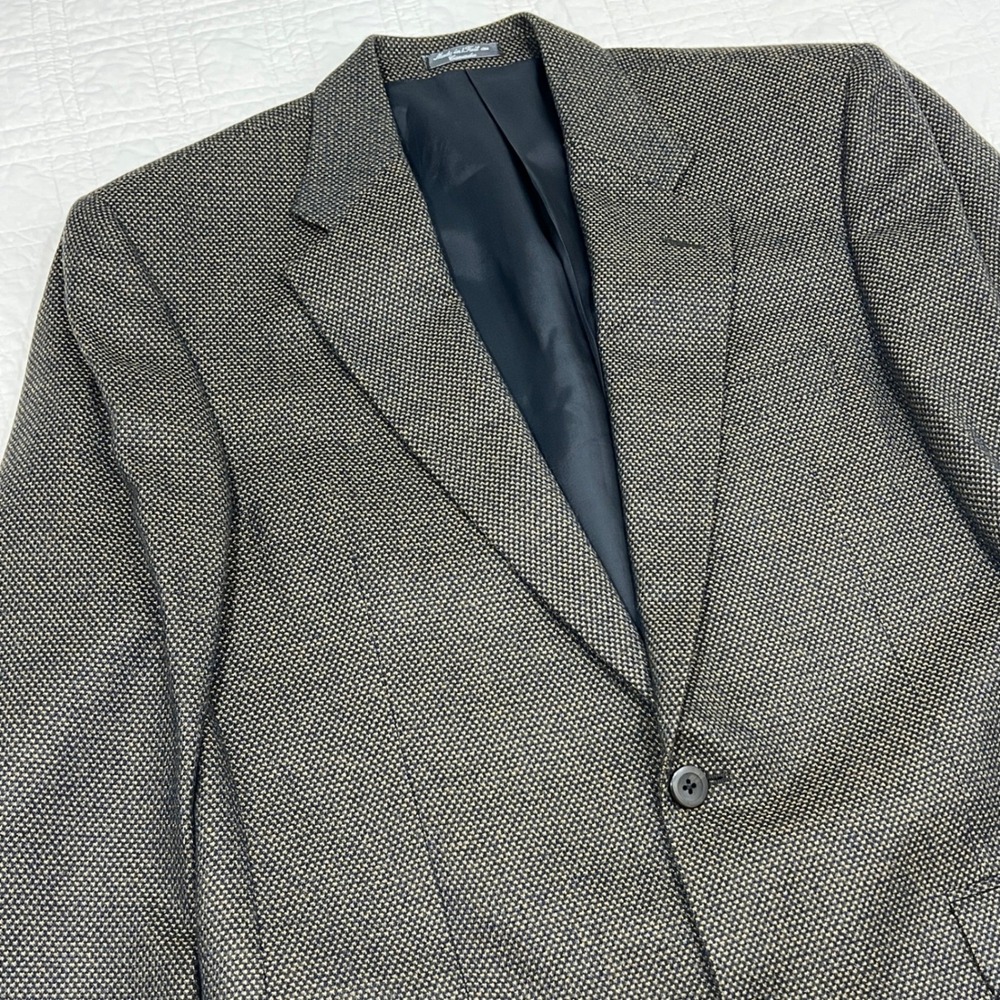 H. Stockton Atlanta Loro Piana 100% Cashmere Sport Coat Mens Brown Black 42R